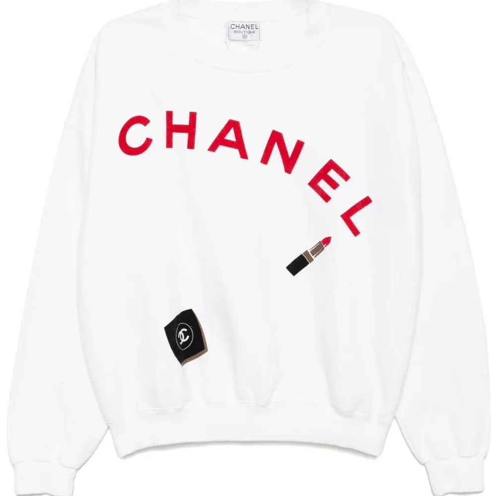 CHANEL LIPSTICK LOGO SWEATSHIRT